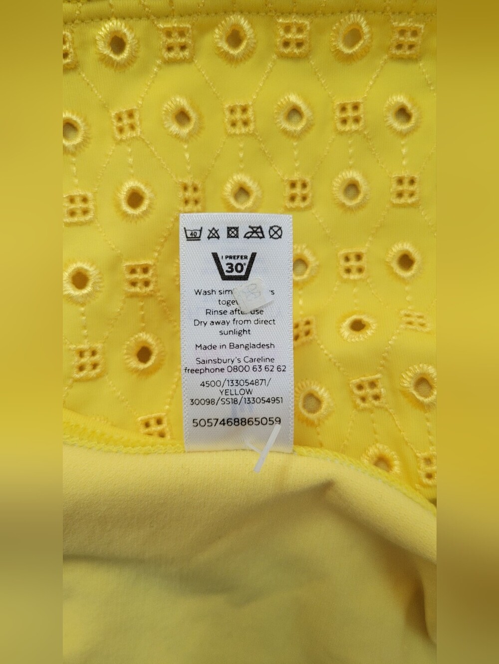 NWT | Tu by Sainsbury's Blue Yellow & White Striped Tankini Set - Picture 16 of 16